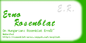 erno rosenblat business card